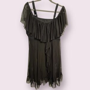 2X BloomChic Black off the shoulder Swim Dress NWT (18/20)